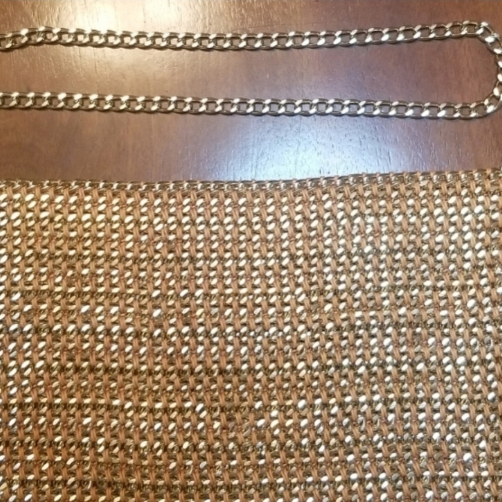 Clutch Chain and Cord Woven Crossbody Gold Tone - Picture 13 of 16